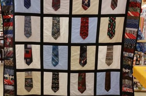 how to make a quilt from neckties